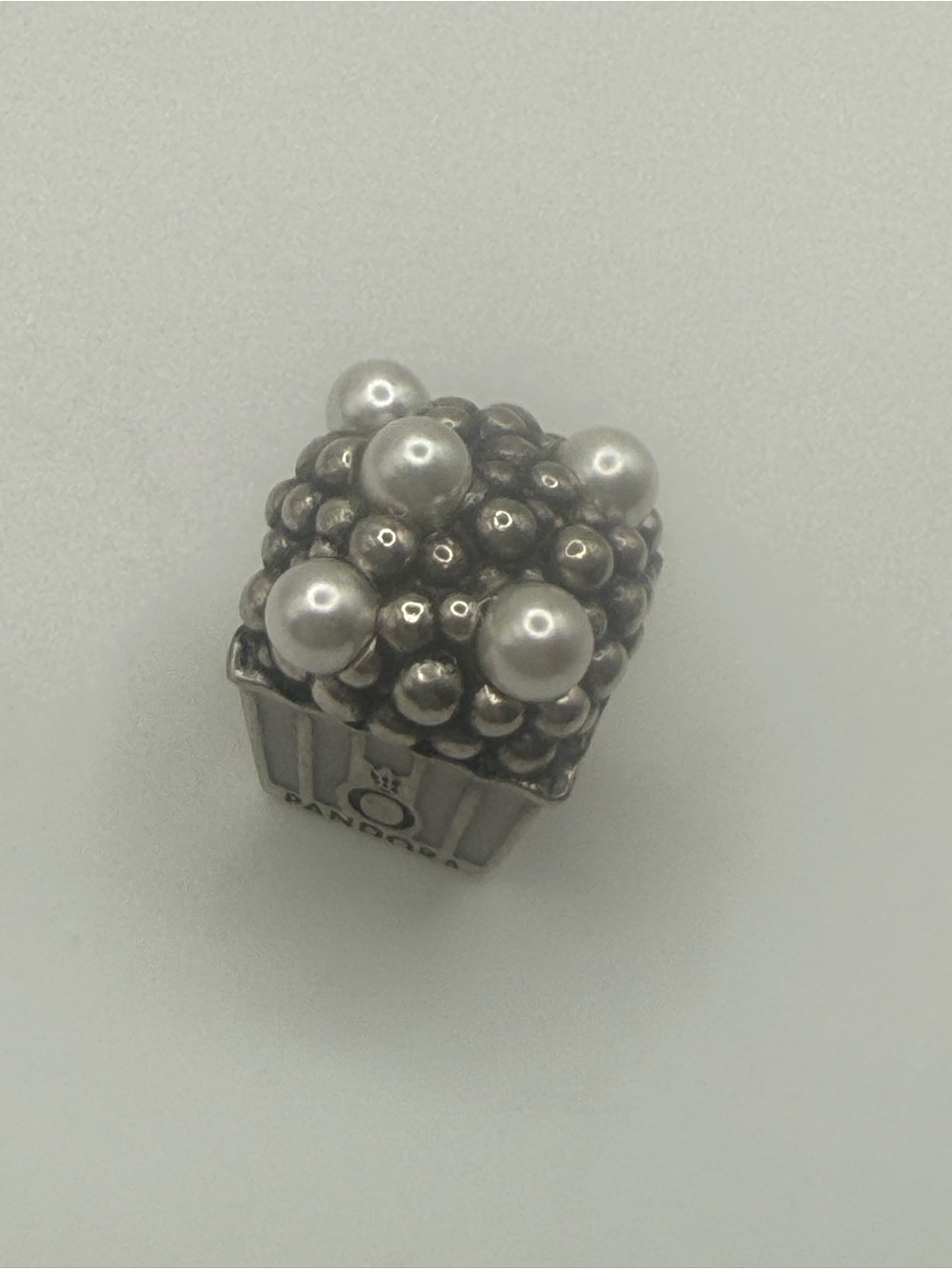 Pandora Popcorn Charm w Pearls! - Picture 4 of 8
